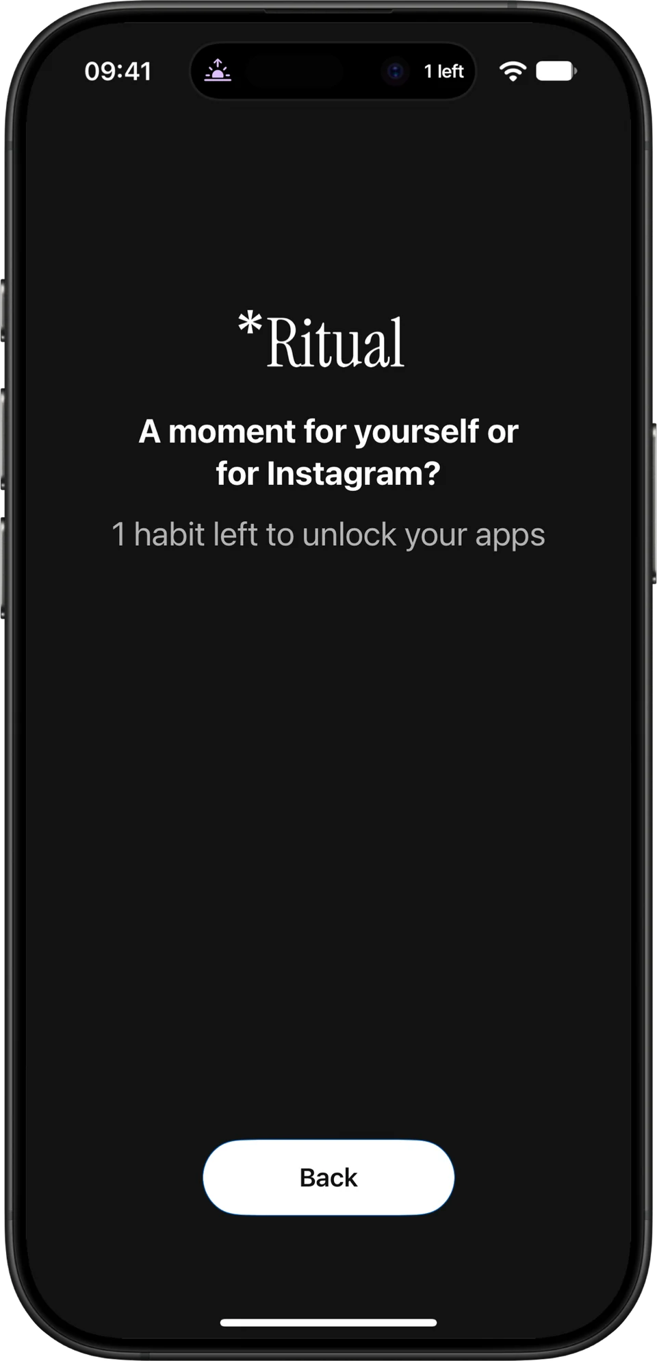 Ritual app preview on iPhone