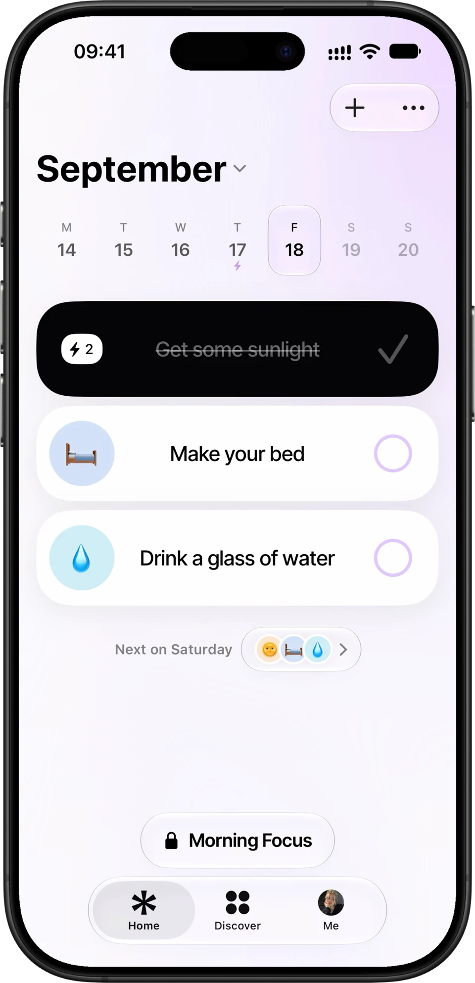 Ritual app preview on iPhone