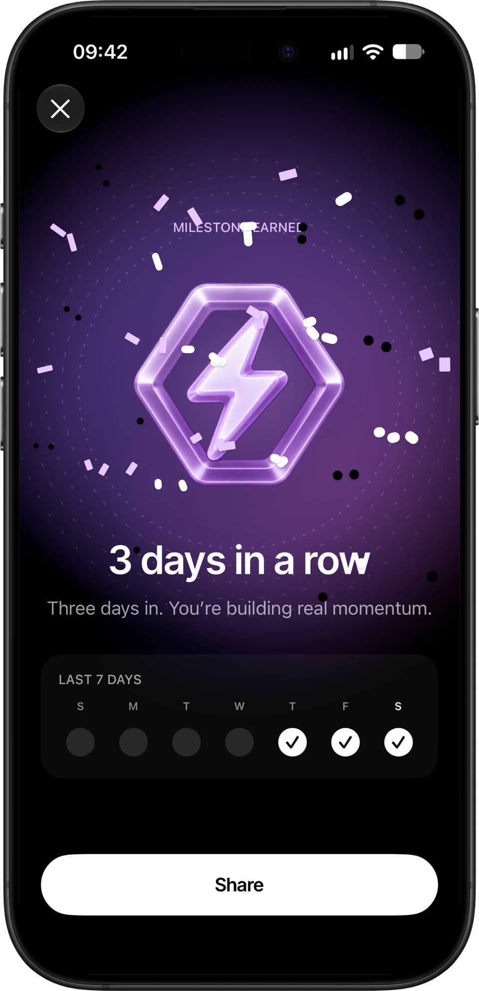 Ritual app preview on iPhone