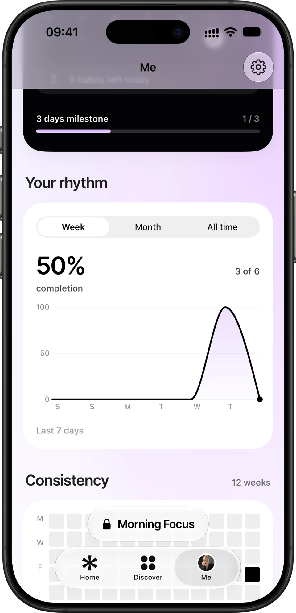 Ritual app preview on iPhone