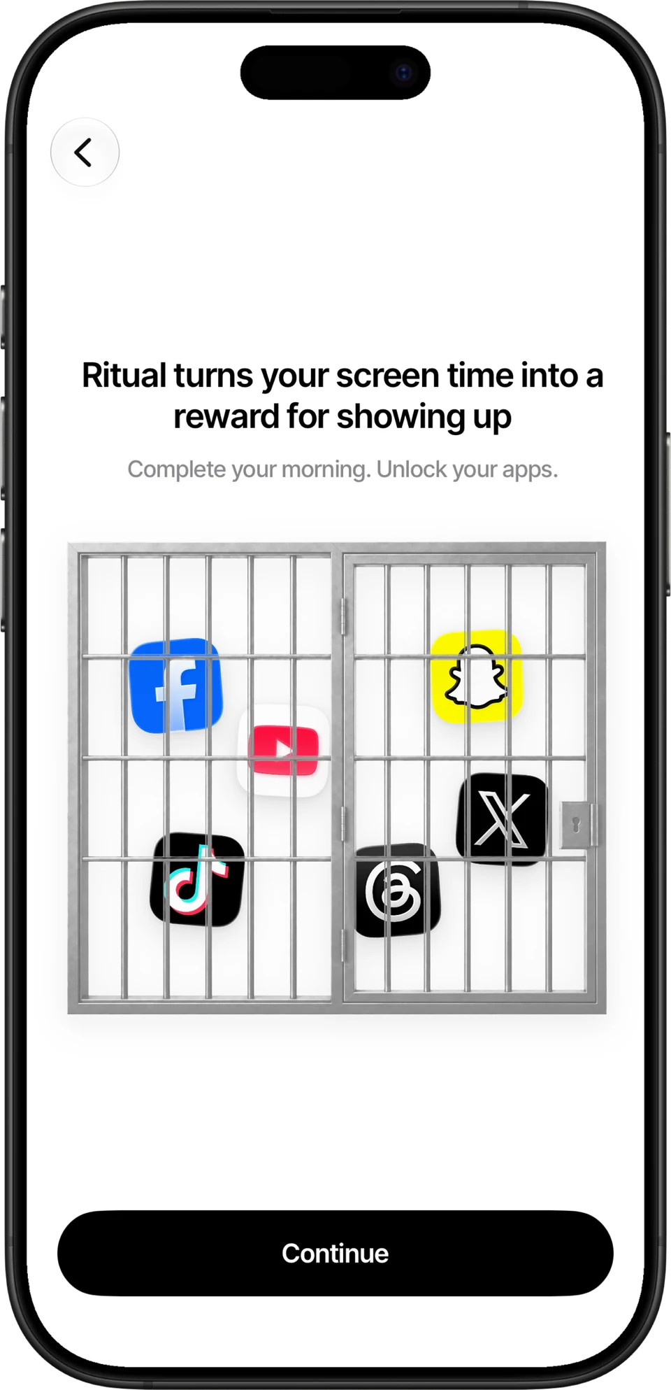 Ritual app preview on iPhone